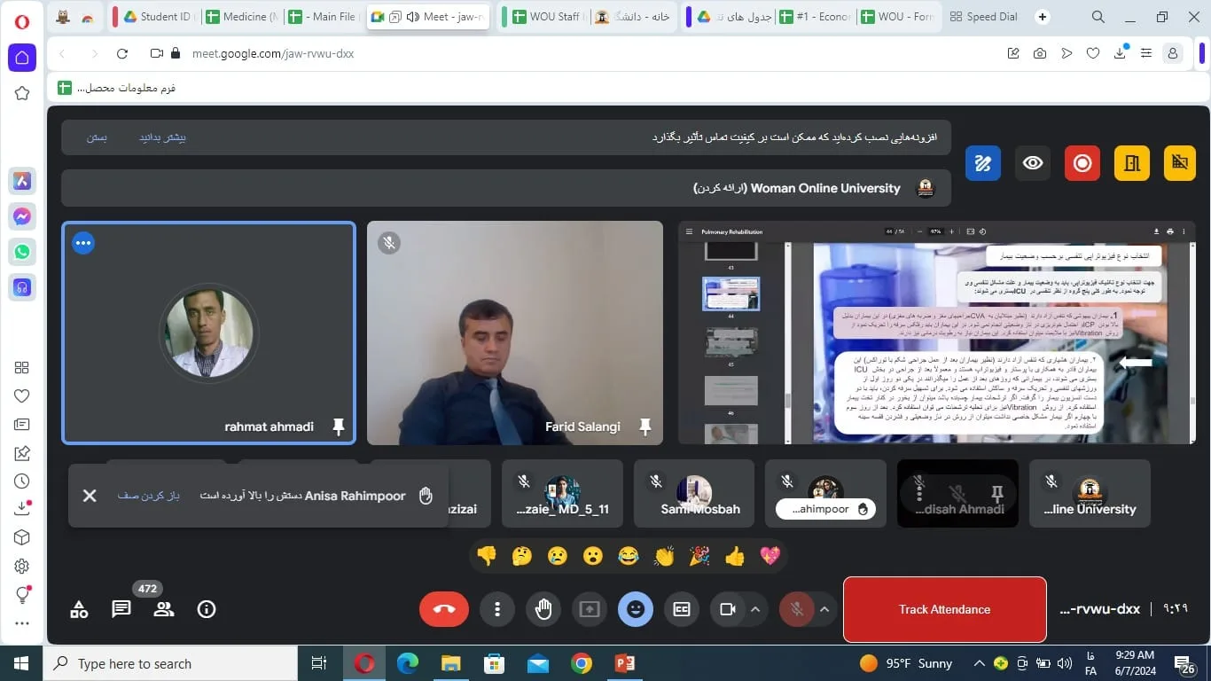 گزارش وبینارعلمی : "بازتوانی تنفسی در بیماران ریوی"